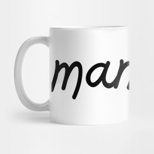 mango - black - with sketch Mug